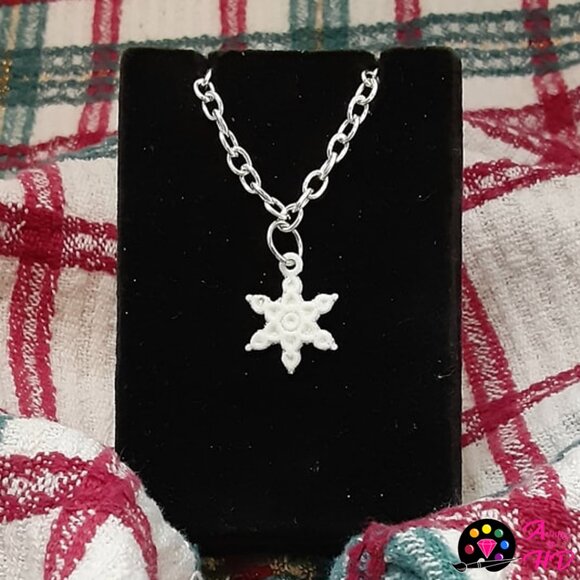 Enchanting Winter Wonderland Set Handmade Necklace & Earrings Set - Picture 3 of 4